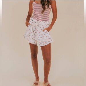 Free People Printed Pull On Shorts Size L New